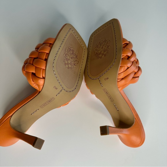Vince Camuto Orange Brinela Braided Square Toe Heel Sandal - Picture 7 of 9